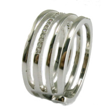 Joyería de moda esterlina joyería CZ anillo de moda de piedra (r10529)